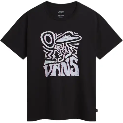Vans Drop Shoulder Sleeve T Shirt Women's Black