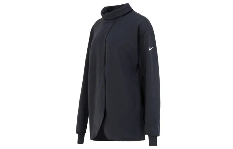 Nike Sweatshirts Women's Black Turtleneck Moderate Straight Fit