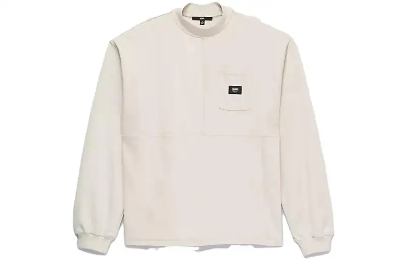 Vans Sweatshirts Women's Beige Crew Neck Moderate Regular