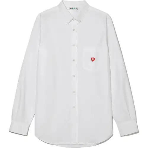 FILA Shirts Men's White Lapel Moderate
