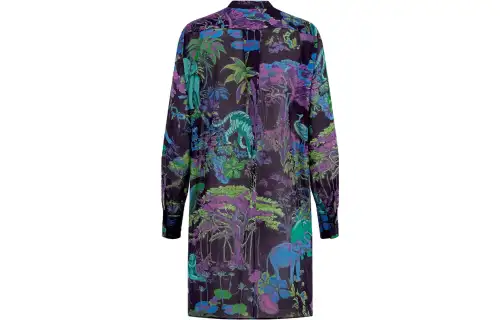 Christian DIOR Floral Print Long Blouse