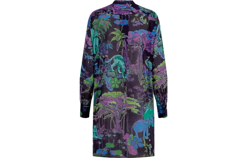Christian DIOR Floral Print Long Blouse
