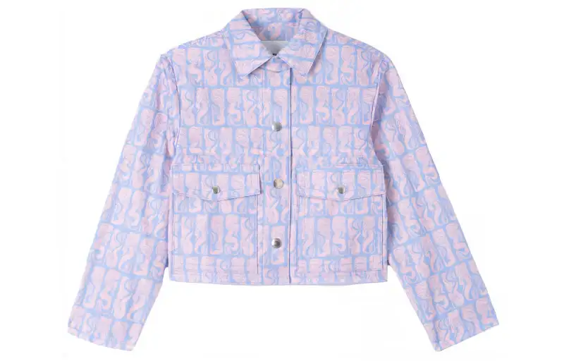 KENZO Jackets Women's Purple Crew Neck Moderate Other