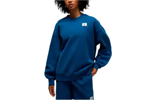 Jordan Sweatshirts Women's Blue Crew Neck Moderate Regular