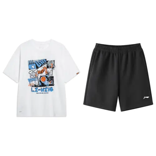 Li Ning Casual Sportswear Men's Crew Neck Moderate