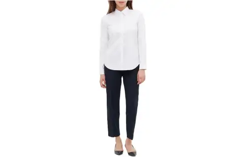 UNIQLO Shirts Women's White Lapel Moderate Other