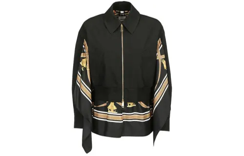 Burberry Jackets Women's Black Lapel Moderate Other