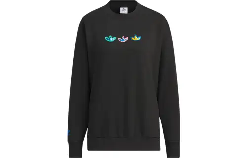 Adidas Originals Sweatshirts Women's Black Crew Neck Moderate Regular