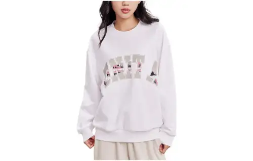 Anta Comprehensive Training Collection Sports Lifestyle Collection Sweatshirt Women's White