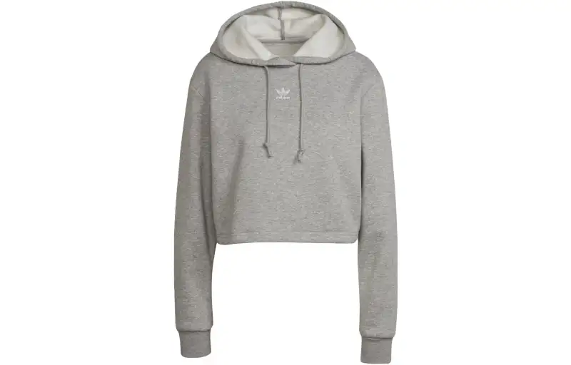 Adidas Originals Sweatshirts Women's Gray Hooded Moderate Regular