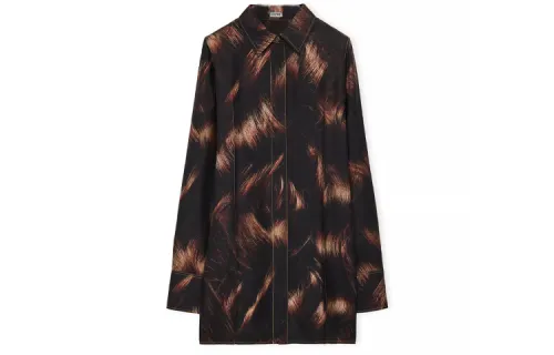 LOEWE SS23 Shirts Women's Brown Lapel Moderate Other
