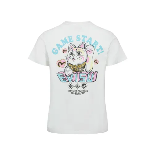 EVISU T Shirts Women's White Crew Neck