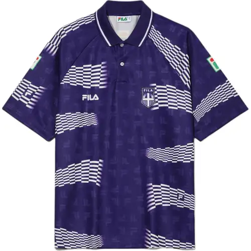 FILA Polo Shirts Unisex Purple Polo Collar Moderate