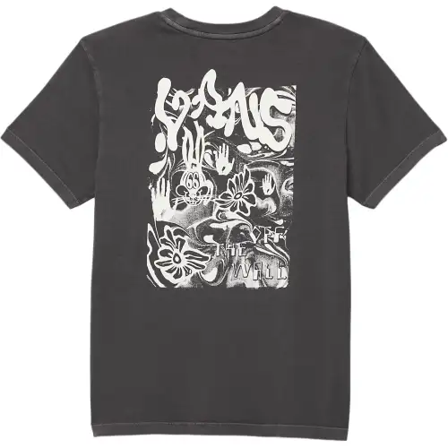 Vans T Shirts Women's Black Crew Neck Moderate Straight Fit