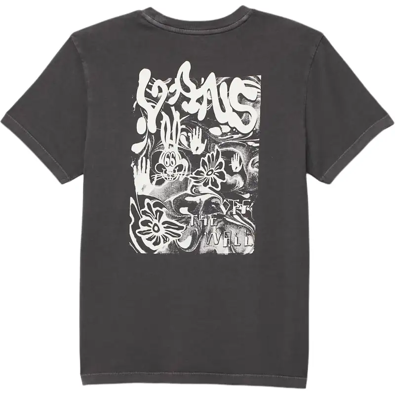 Vans T Shirts Women's Black Crew Neck Moderate Straight Fit