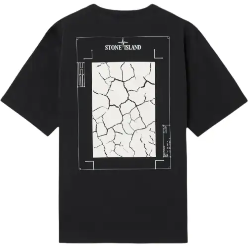 STONE ISLAND Logo Printed Crewneck T Shirt