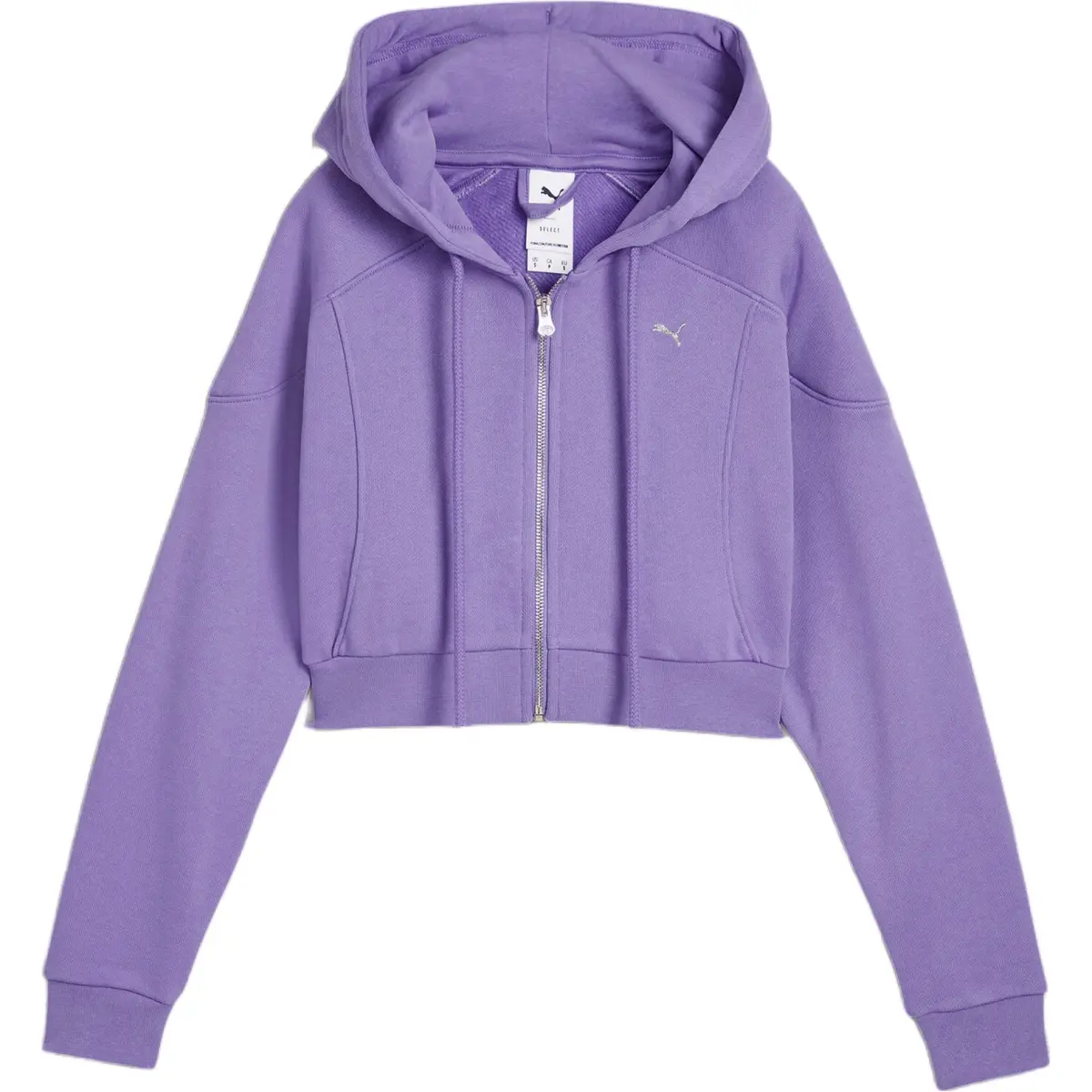 PUMA HoodieCELLERATOR CROPPED Brand Logo Loose Fit Fleece Lined Hooded Short Jackets & Coats Women's Lavender