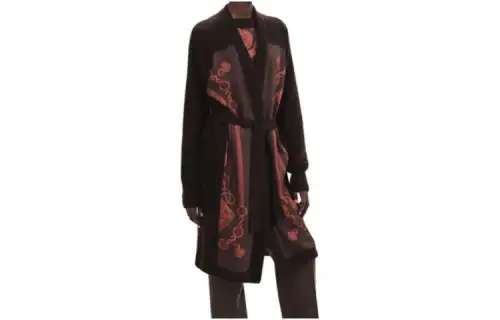 HERMES Knitwear Women's Black V Neck Moderate Other