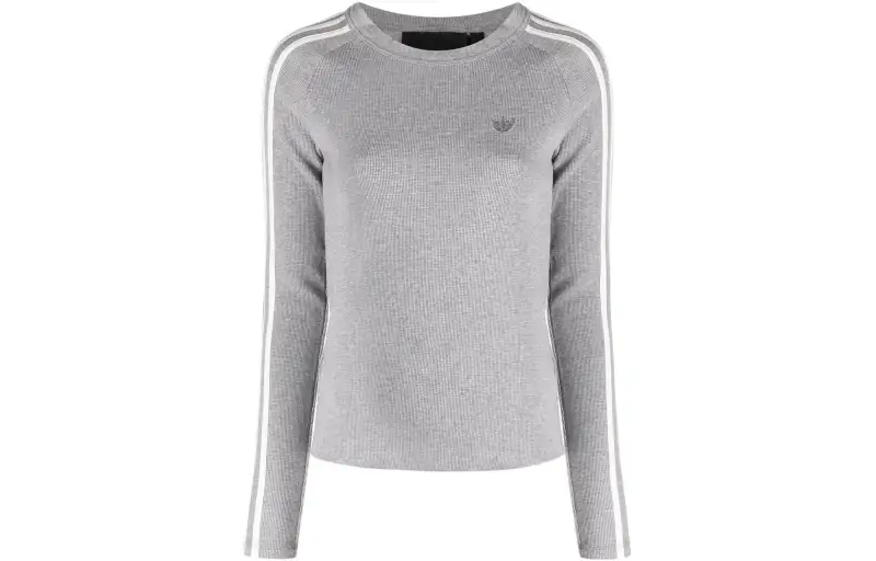 Adidas Originals Sweatshirts Women's Gray Crew Neck Moderate Regular