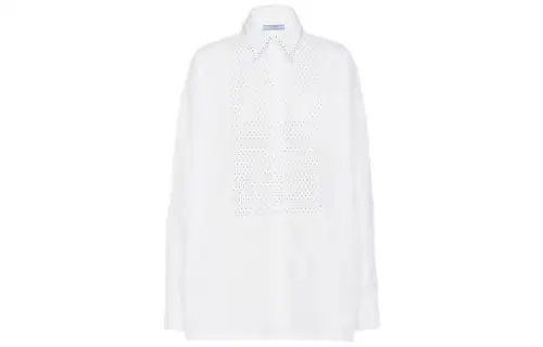 PRADA Shirts Women's White Lapel Moderate Other