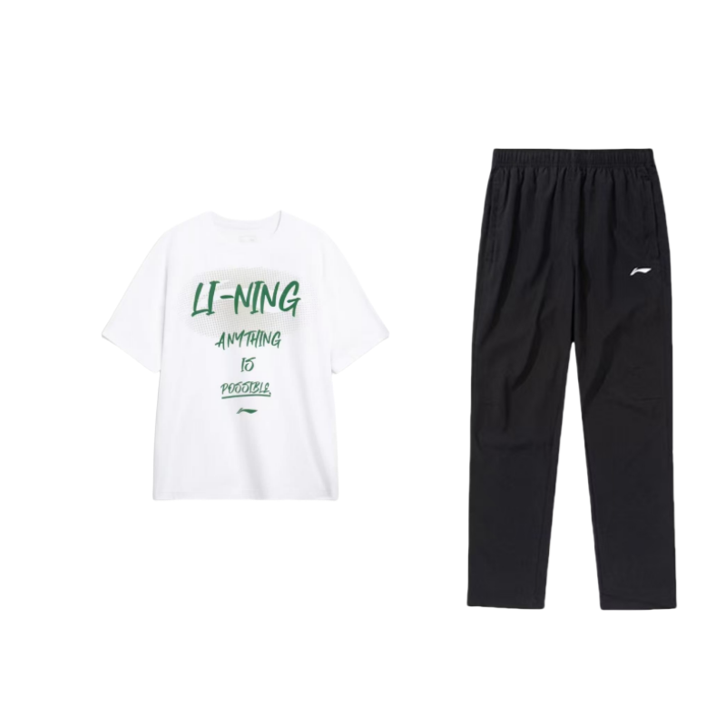 Li Ning Casual Sportswear Men’s Crew Neck Moderate