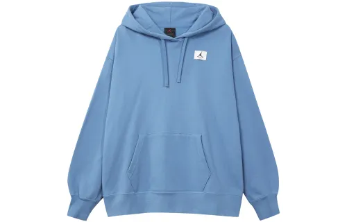 Jordan Flight Sweatshirts Women's Blue Hooded Thickened Regular