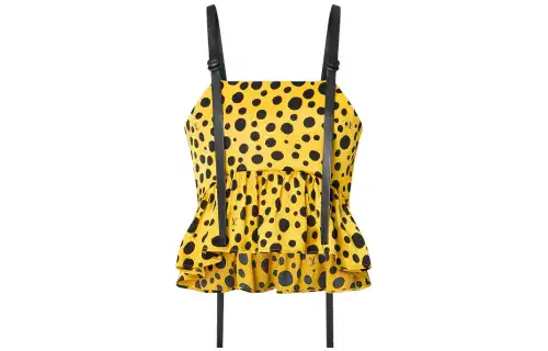 LOUIS VUITTON X Yayoi Kusama Infinity Dots Peplum Top Ocre/Yellow