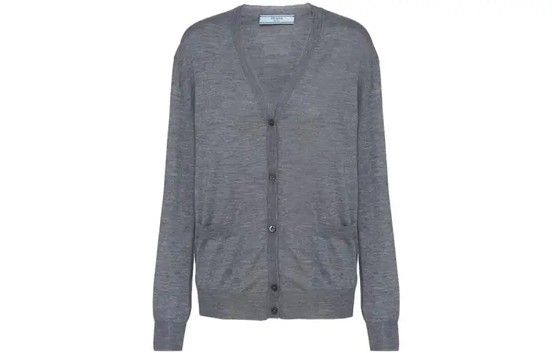 PRADA V-neck Wool-cashmere Cardigan