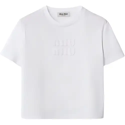 MIU MIU T Shirts Women's White Crew Neck