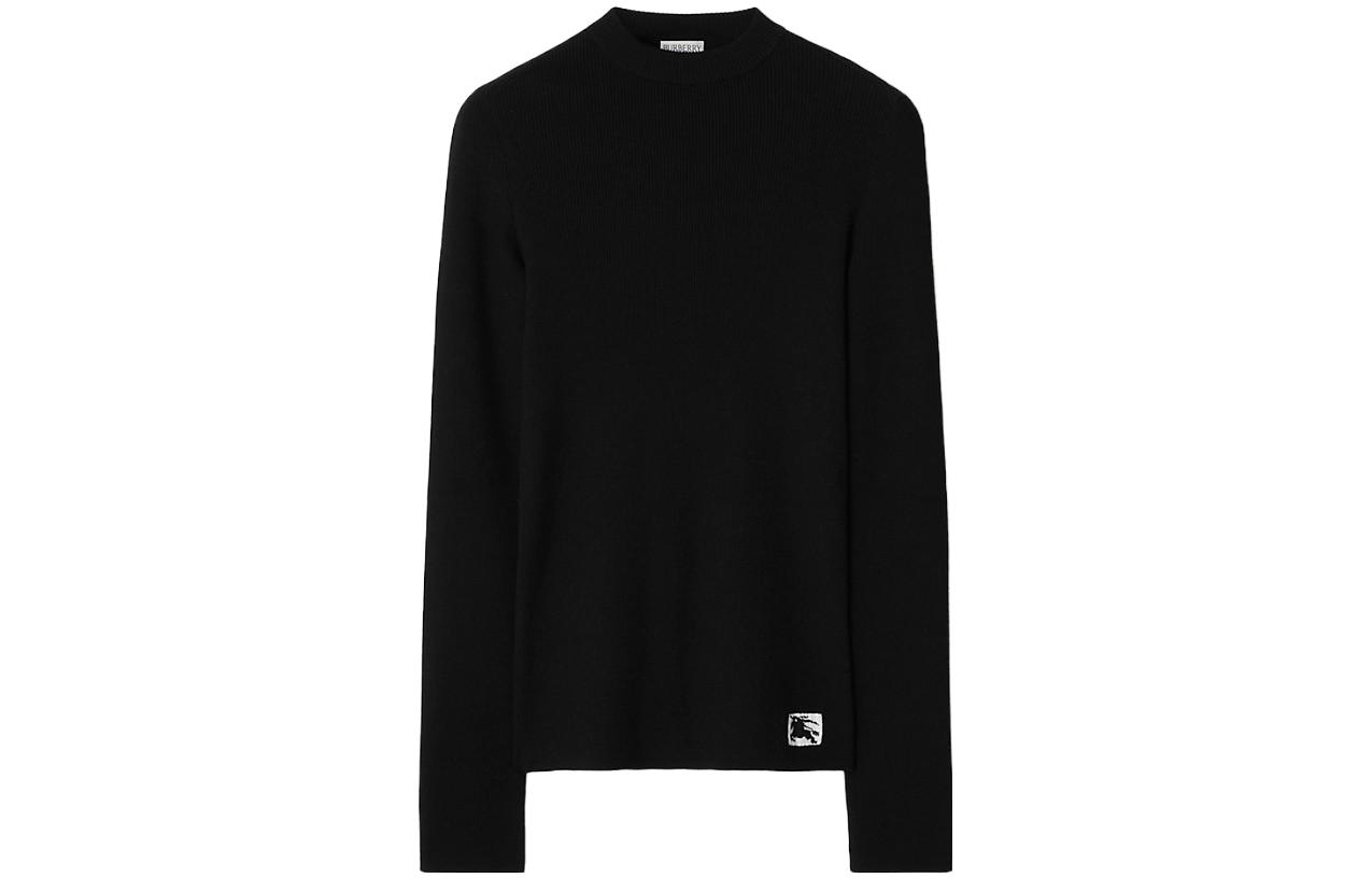 Burberry Burberry FW23 solid color equestrian logo long-sleeved sweater for women