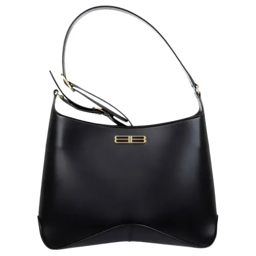 Balenciaga Lacquered Finish Leather Handbag, Shoulder Bag Medium Women's Black