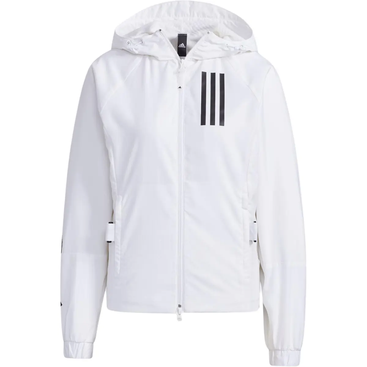 Adidas Jackets Women's White Hooded (Non-detachable) Moderate