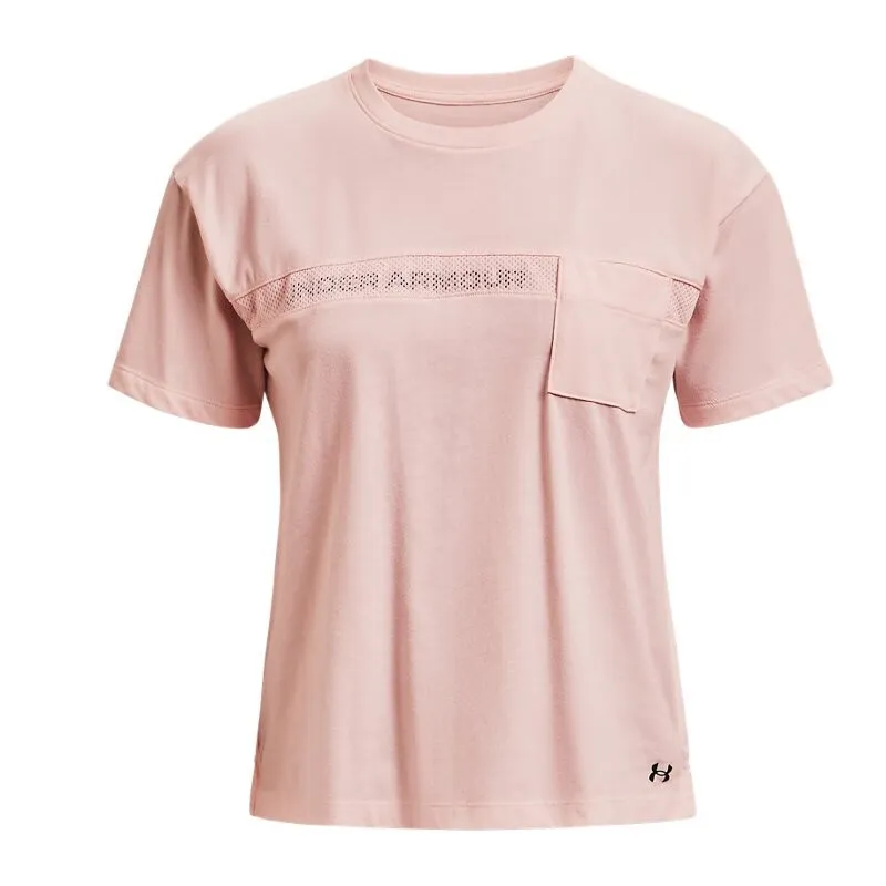 Under Armour Drop Shoulder Sleeve T Shirt Women's Pink