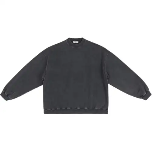Balenciaga Sweatshirts Women's Black Crew Neck Moderate Regular