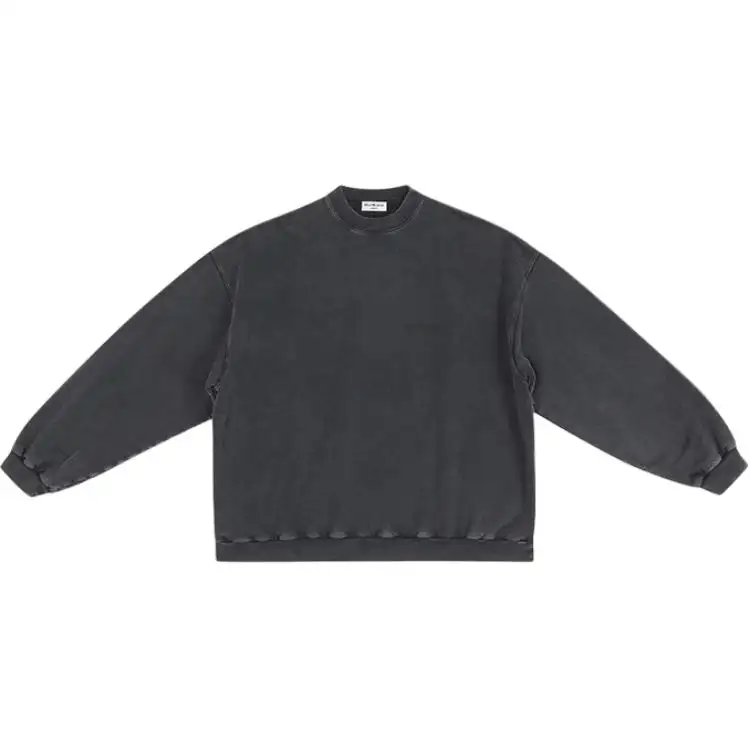 Balenciaga Sweatshirts Women's Black Crew Neck Moderate Regular