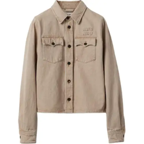 MIU MIU Button-Up Denim Shirt