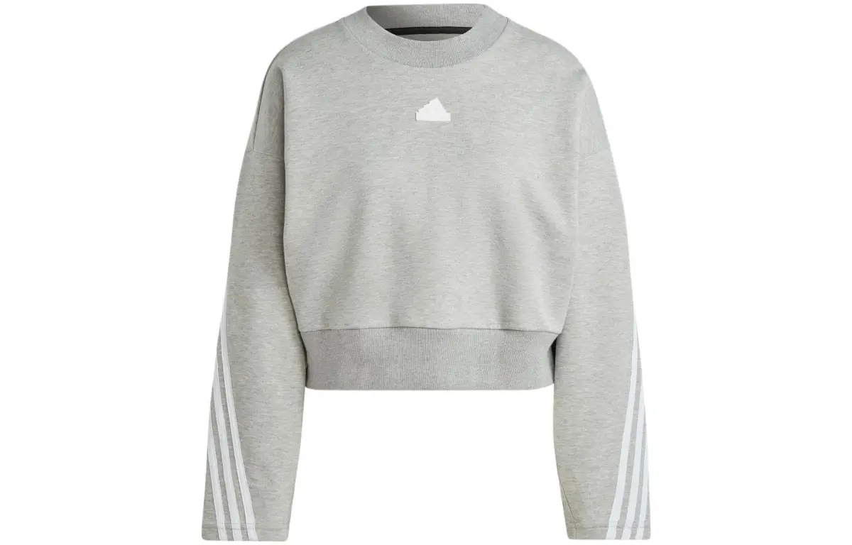 Adidas Sweatshirts Women's Gray Crew Neck Moderate Regular