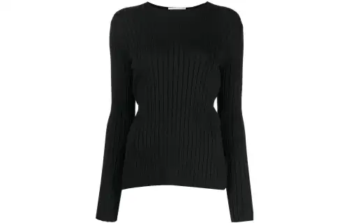 【Previous Season】long-sleeve ribbed silk top