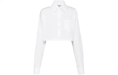 【Previous Season】triangle-logo cropped shirt