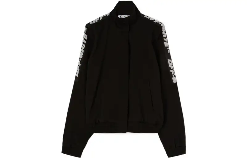 OFF-WHITE logo-tape track jacket