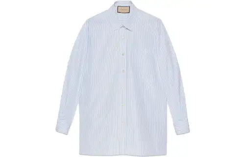 【RunwayPrevious Season】logo-embroidered striped shirt