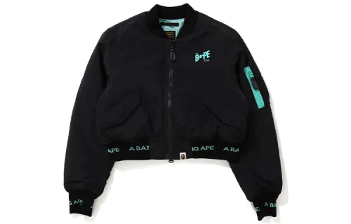 A BATHING APE Jackets Women's Baseball Collar Moderate
