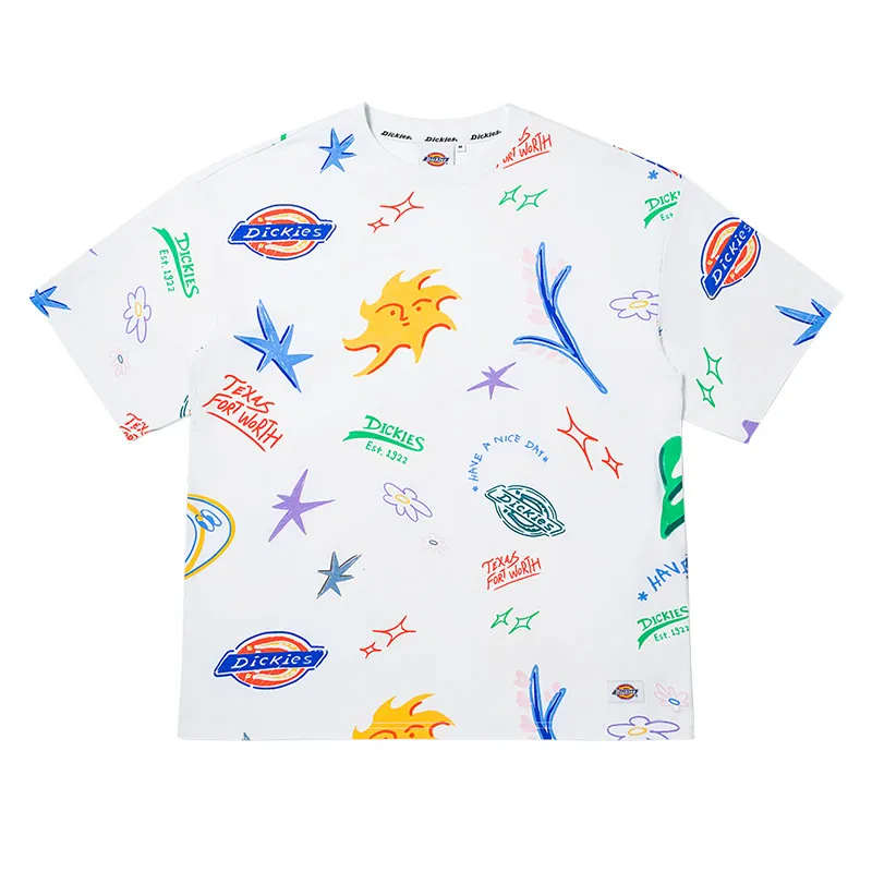 Dickies T-Shirts Women's White Crew Neck Moderate