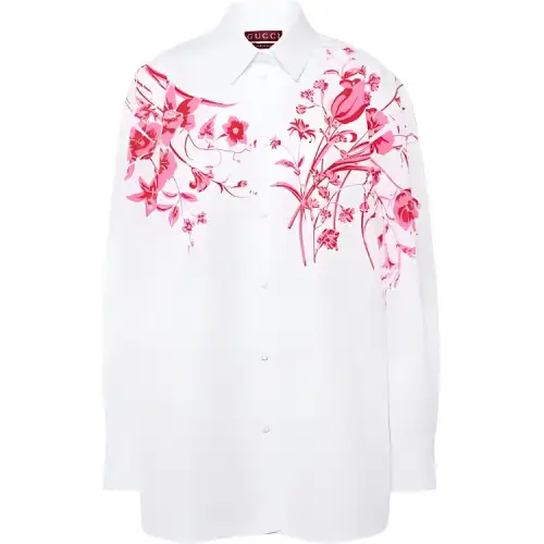 Gucci Floral Printed Poplin Shirt