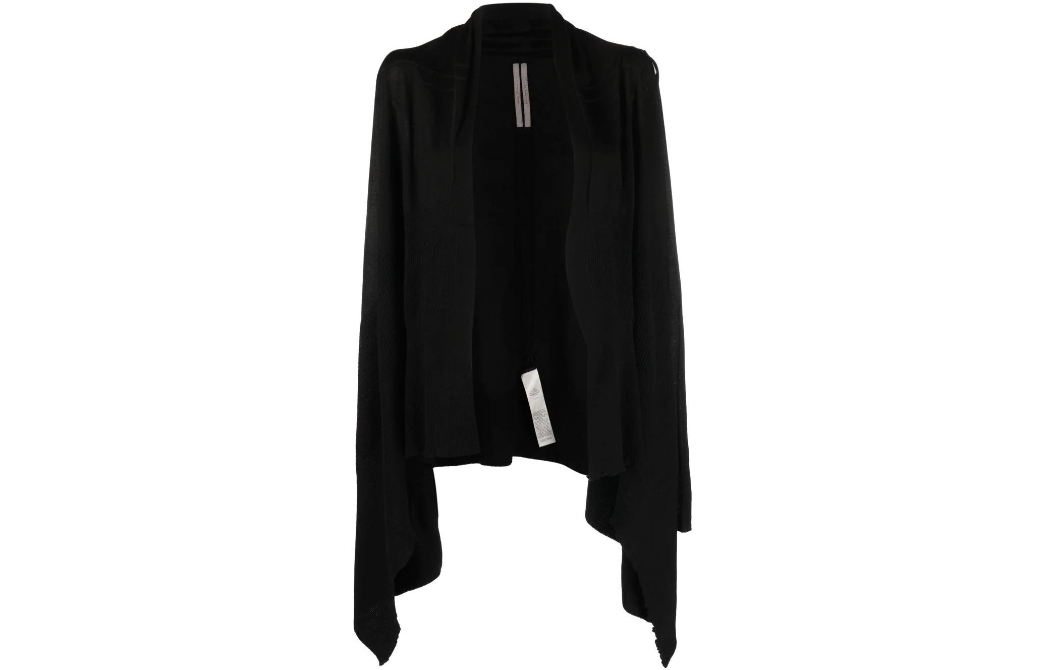 RICK OWENS Knitwear Women's Black Lapel Moderate Batwing