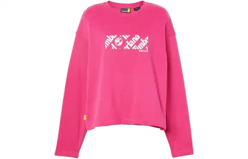 Timberland Sweatshirts Women's Rose Red Crew Neck Moderate
