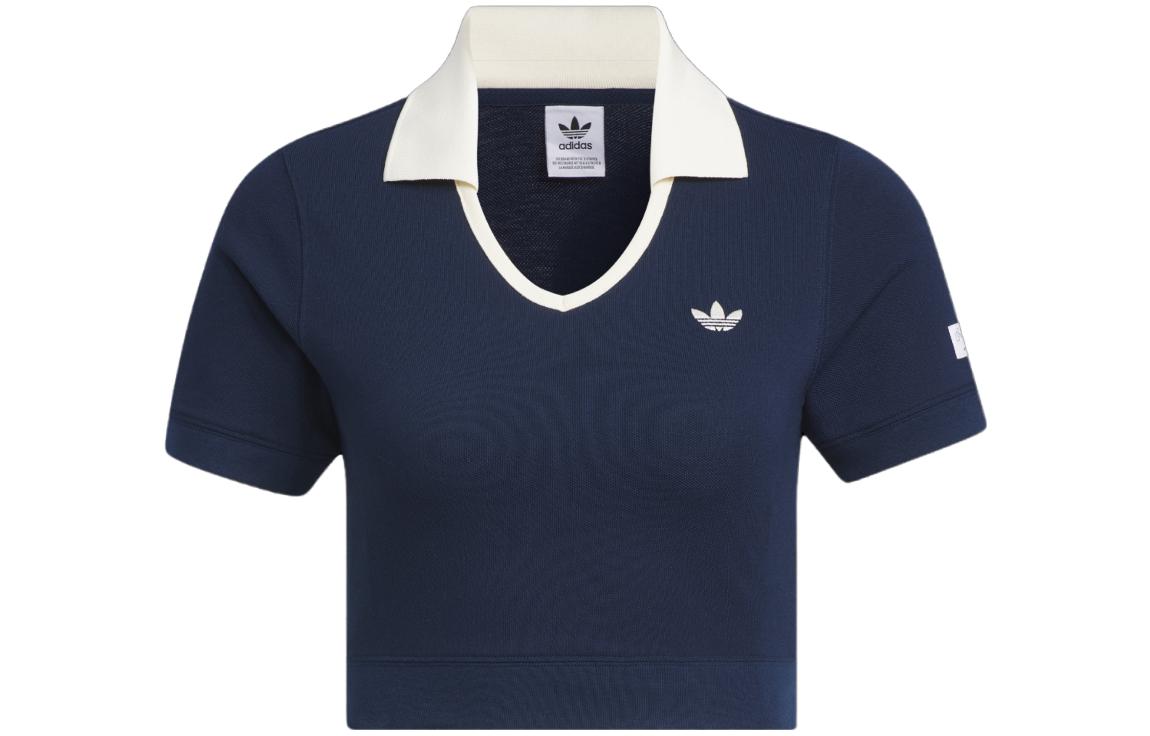 Женская футболка-поло adidas originals x Notitle (синяя)
