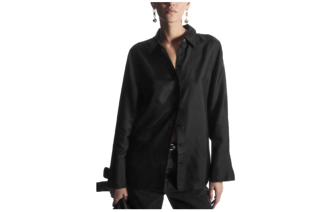 COS Shirts Women's Black Pointed Collar Moderate Other