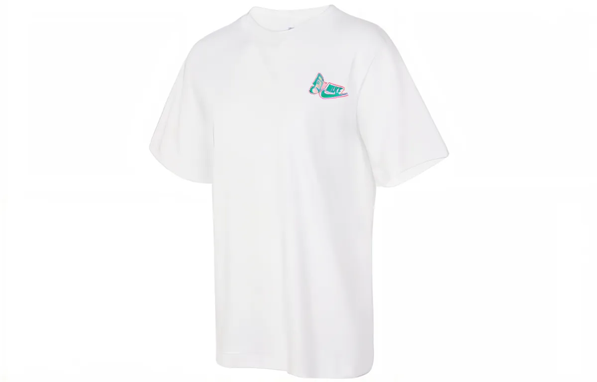 Nike Women'ss Retro Butterfly Print Casual Sport T-Shirt White