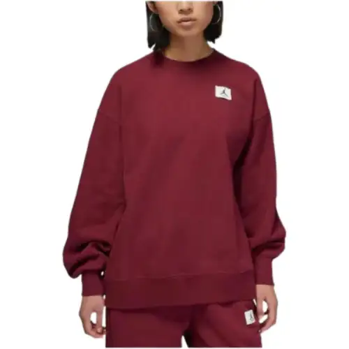 Jordan Sweatshirts Women's Cherrywood Red Crew Neck Moderate Regular
